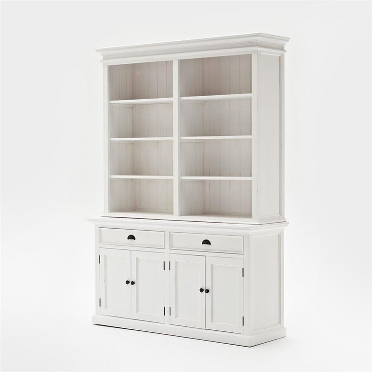 Halifax Buffet & Open Shelf Hutch - Blanc | Marcottestyle