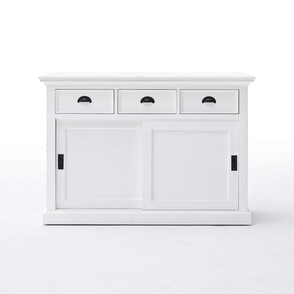 Halifax Buffet with Sliding Doors - White | Marcottestyle