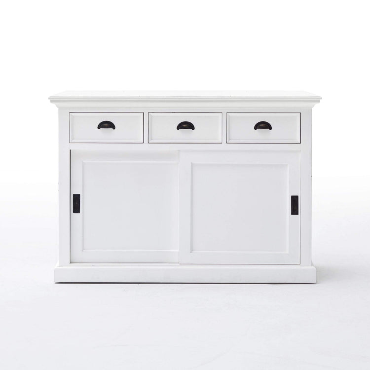 Halifax Buffet with Sliding Doors - White | Marcottestyle