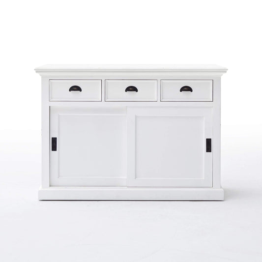 Halifax Buffet with Sliding Doors - White | Marcottestyle