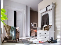 Halifax Coat Hanger Unit met laden - wit | Marcottestyle