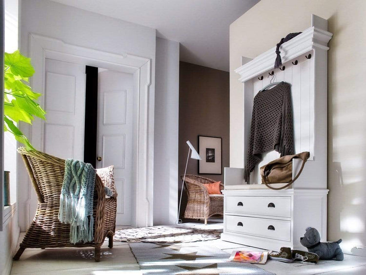 Halifax Coat Hanger Unit With Drawers - Wit | Marcottestyle