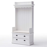 Halifax Coat Hanger Unit met laden - wit | Marcottestyle
