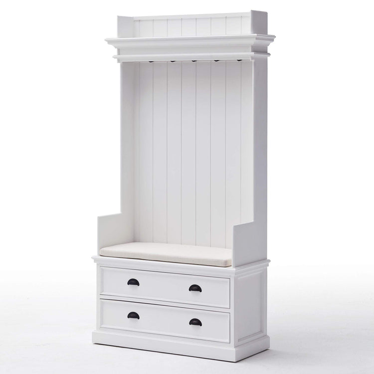 Halifax Coat Hanger Unit With Drawers - Wit | Marcottestyle