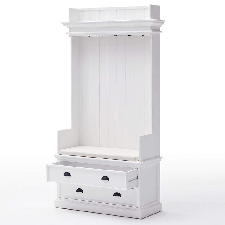 Halifax Coat Hanger Unit With Drawers - Wit | Marcottestyle