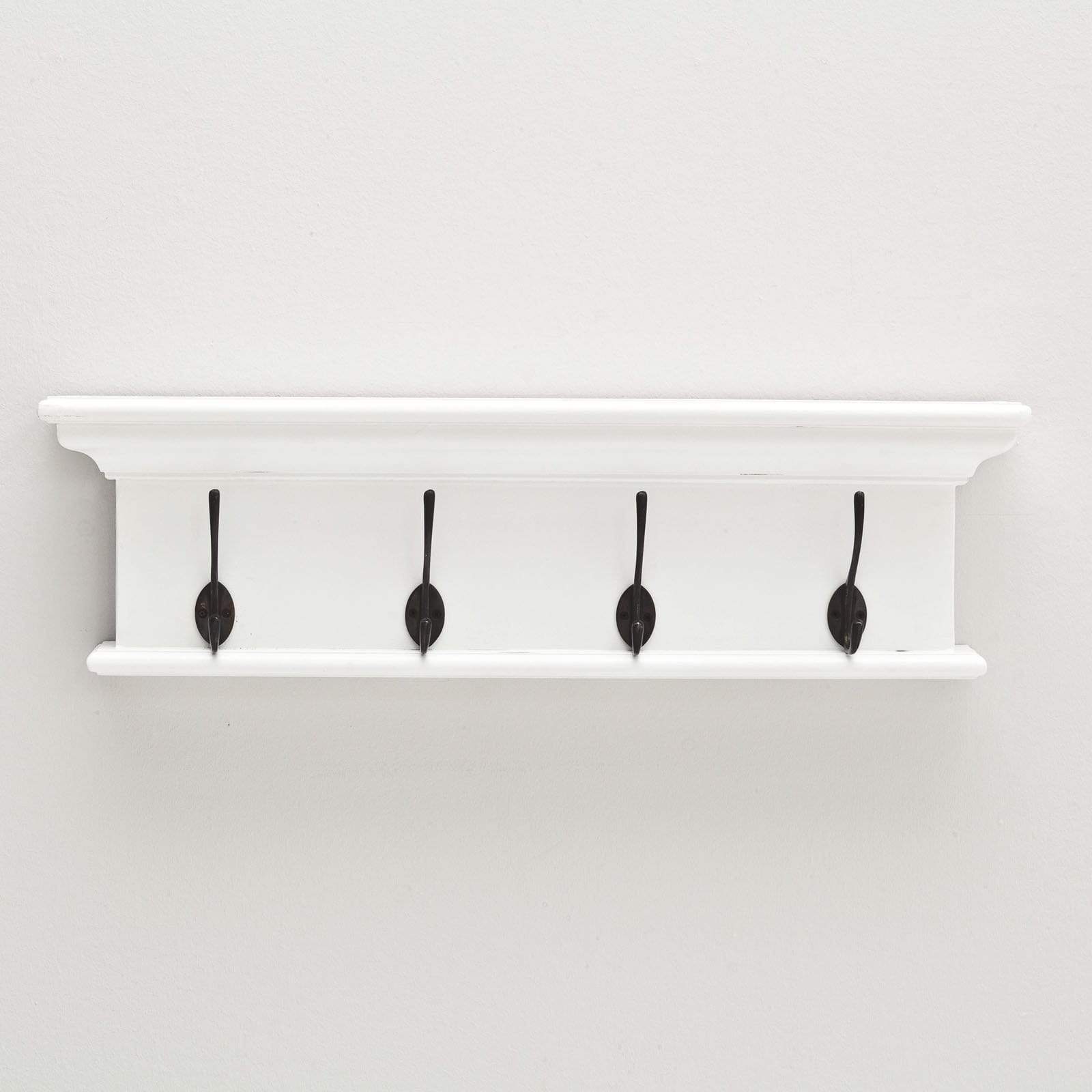 Halifax Coat Hanger Wandregal 4 Hooks - Weiß