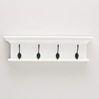 Halifax Coat Hanger Wandregal 4 Hooks - Weiß