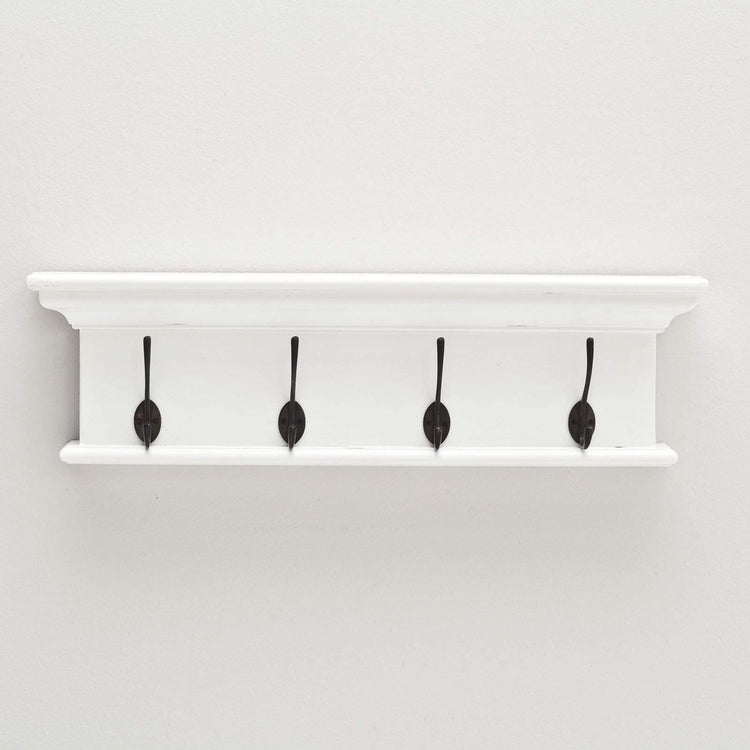 Halifax Coat Hanger Wall Unit 4 Hooks - Wit | Marcottestyle