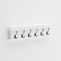 Halifax Coat Hanger Wandregal 6 Hook - Weiß