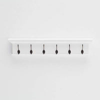 Halifax Coat Hanger Wandregal 6 Hook - Weiß
