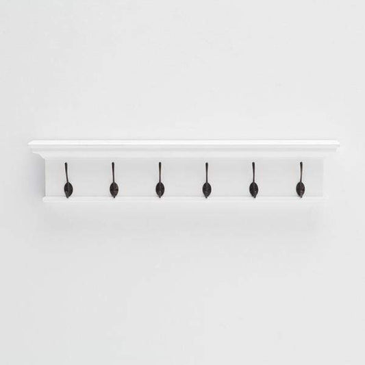 Halifax Coat Hanger Wall Unit 6 Hook - Wit | Marcottestyle