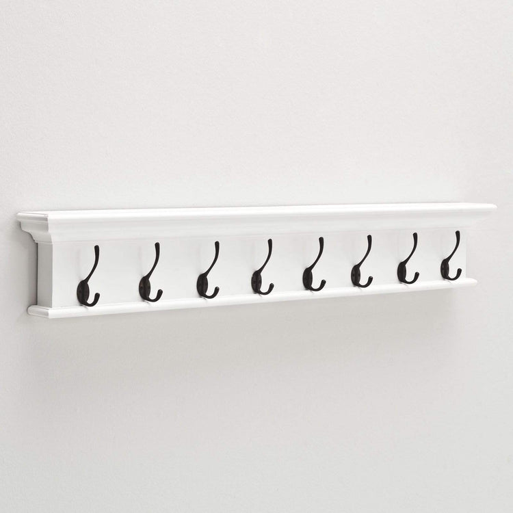 Halifax Coat Hanger Wall Unit 8 Hook - Wit | Marcottestyle