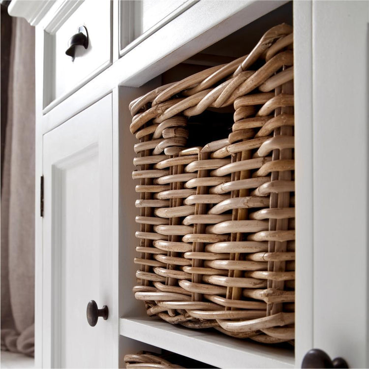 Halifax Contrast Buffet - White with Black Top | Marcottestyle