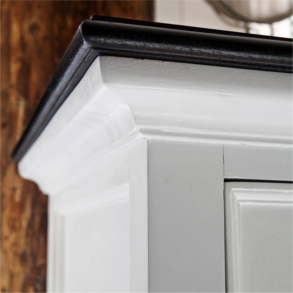Halifax Contrast Buffet - White with Black Top | Marcottestyle