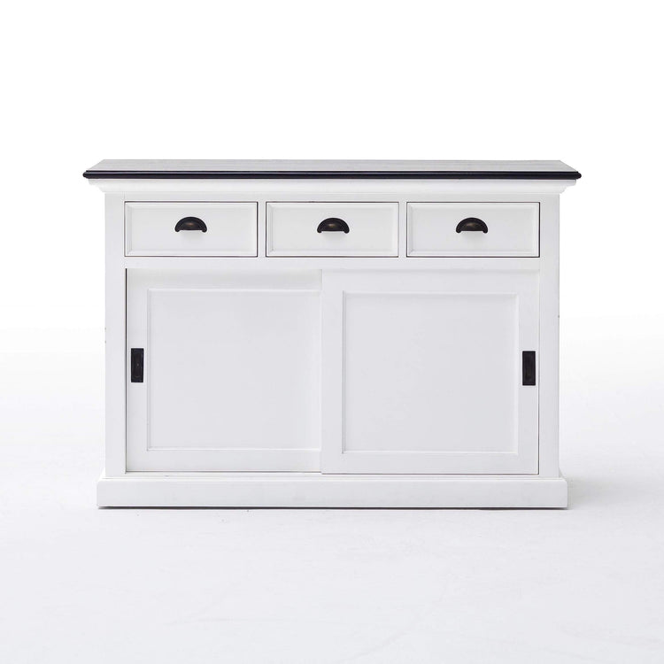 Halifax Contrast Buffet - White with Black Top | Marcottestyle