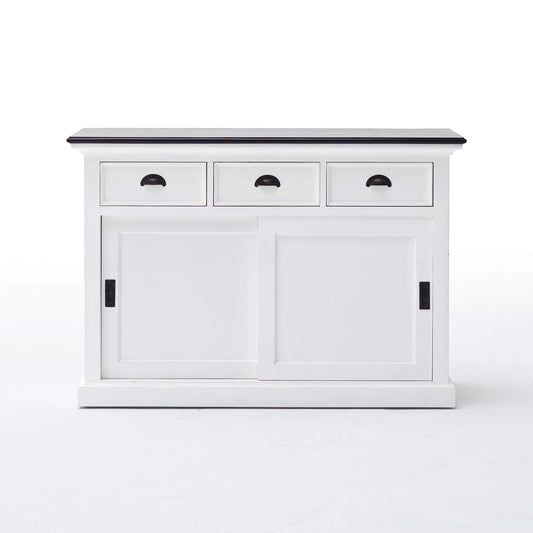Halifax Contrast Buffet - White with Black Top | Marcottestyle