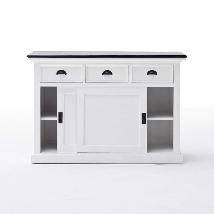 Halifax Contrast Buffet - White with Black Top | Marcottestyle