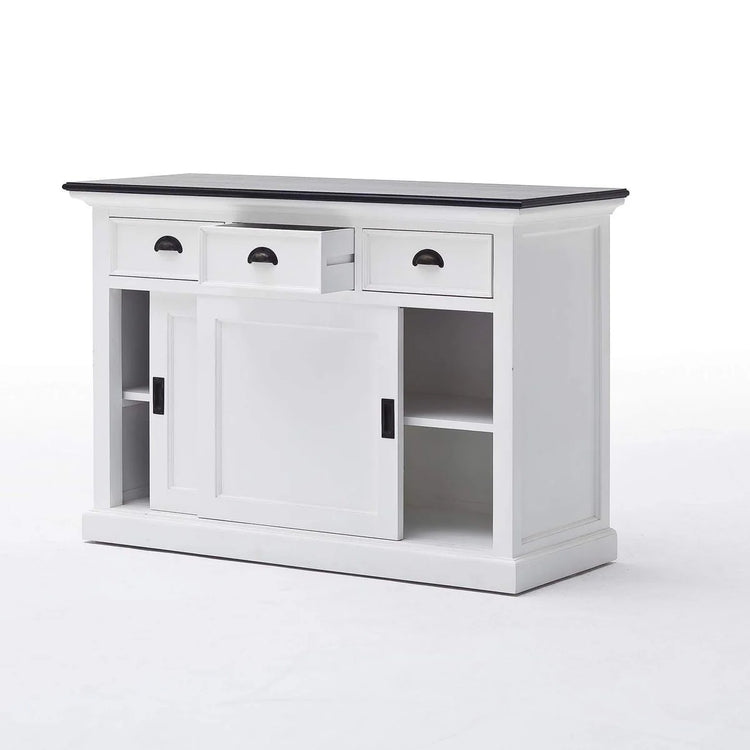 Halifax Contrast Buffet - White with Black Top | Marcottestyle
