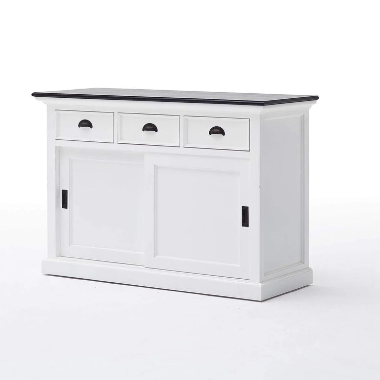 Halifax Contrast Buffet - White with Black Top | Marcottestyle