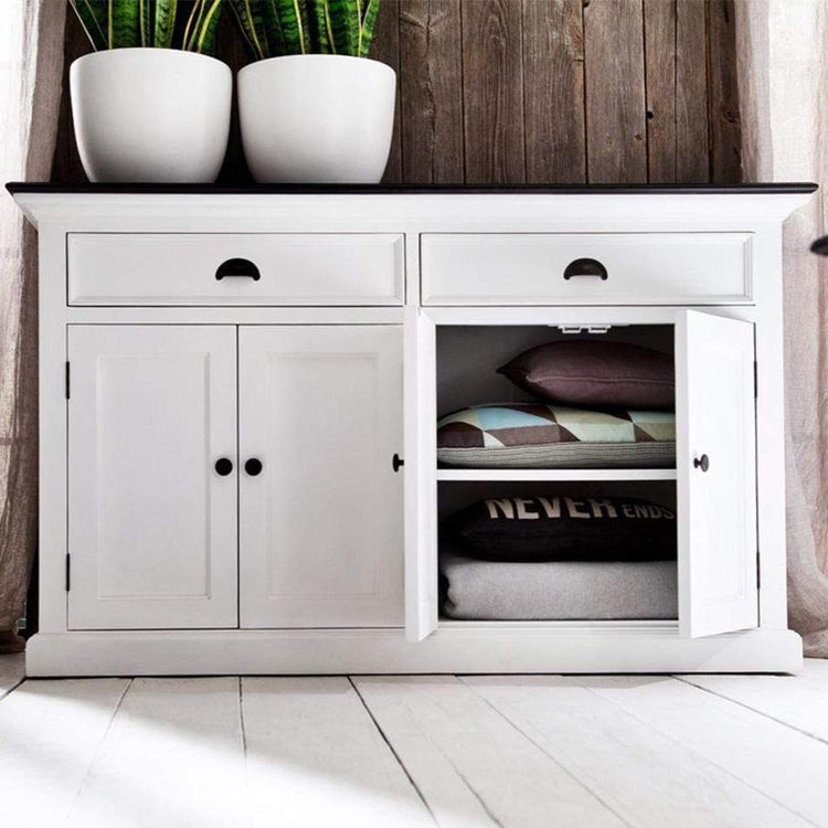 Halifax Contrast Buffet - Blanc with Noir Top | Marcottestyle