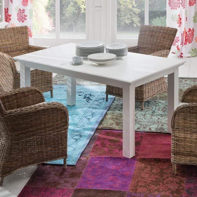 Halifax Extension Dining Table  - White - View 2
