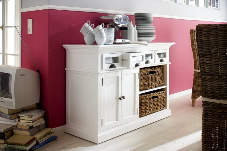 Halifax Kitchen Buffet - White | Marcottestyle