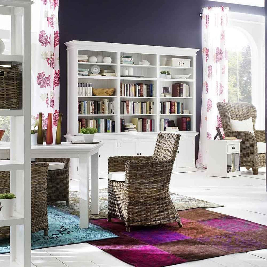 Halifax Large Hutch Bookcase - White | Marcottestyle