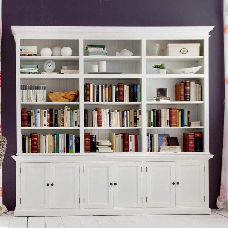 Halifax Large Hutch Bookcase - White | Marcottestyle