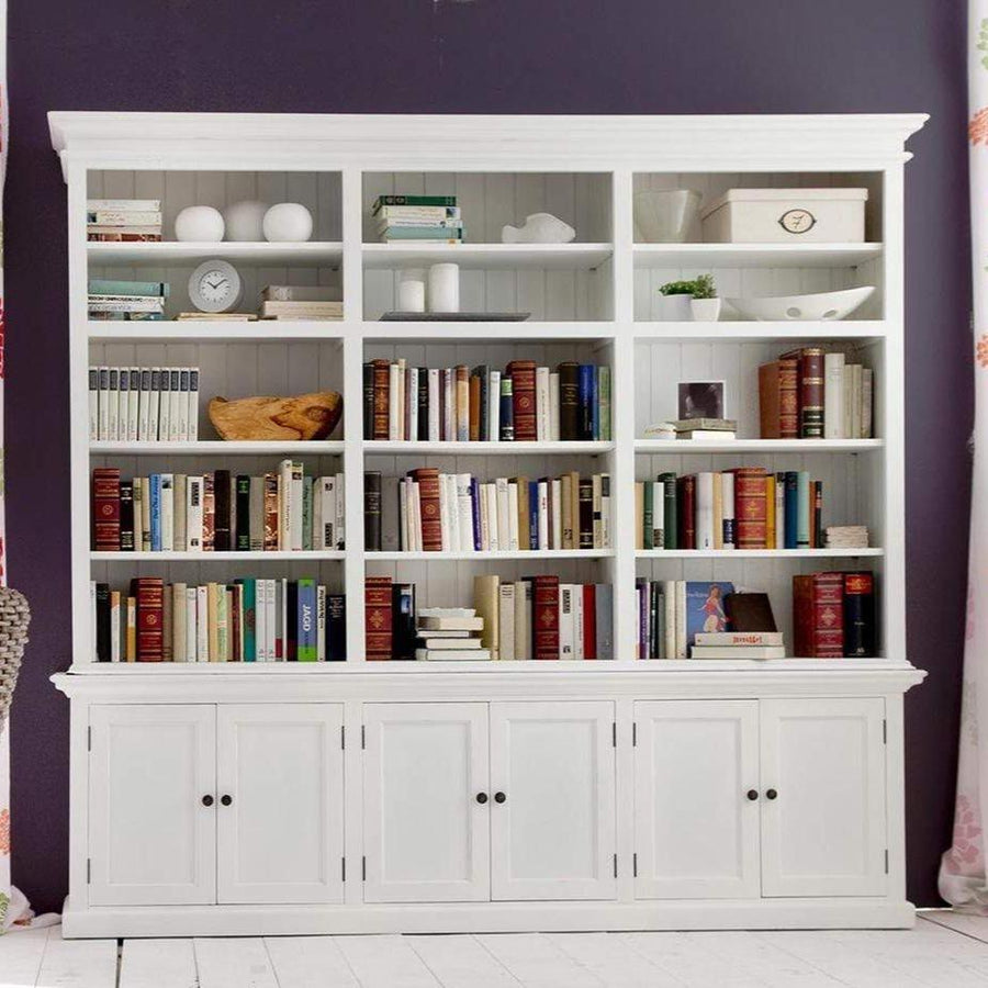 Halifax Large Hutch Bookcase - White | Marcottestyle