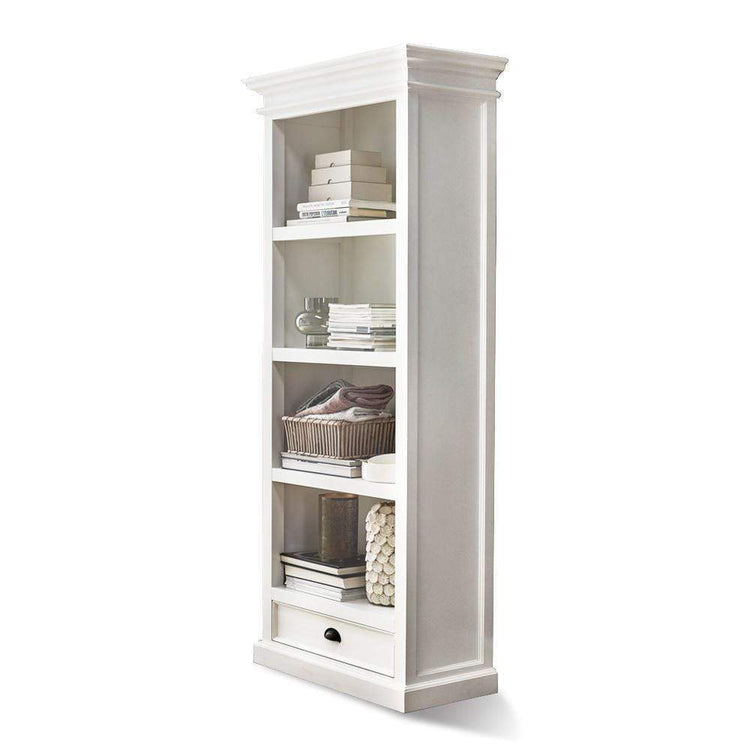 Halifax Medium Bookcase - White | Marcottestyle