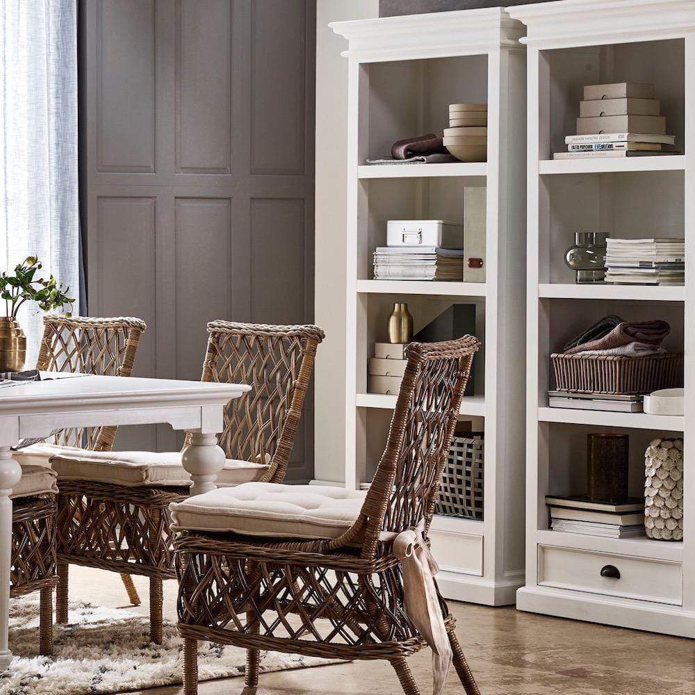 Halifax Medium Bookcase - White - View 2