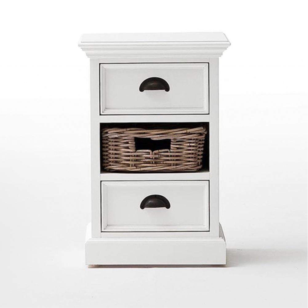 Halifax Storage Unit 1 Rattan Basket - Blanc | Marcottestyle