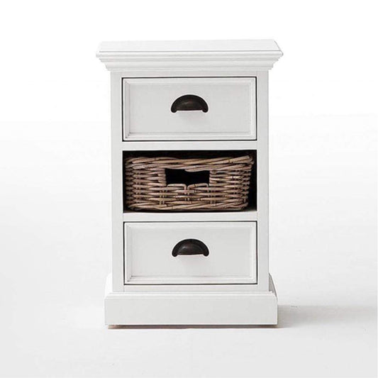 Halifax Storage Unit 1 Rattan Basket - Blanc | Marcottestyle
