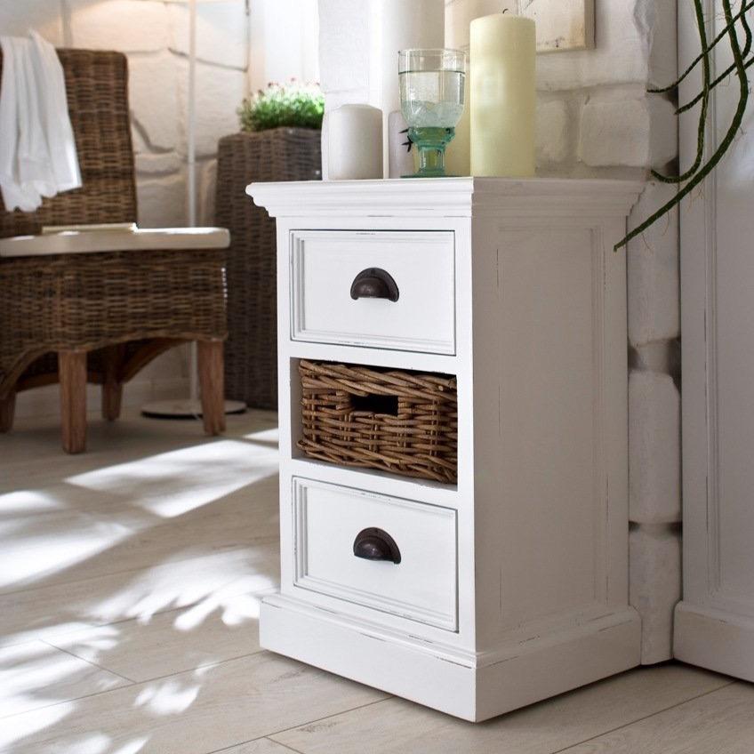 Halifax Storage Unit 1 Rattan Basket - Blanc | Marcottestyle