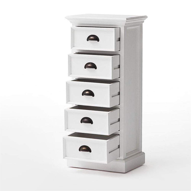 Halifax Storage Unit 5 Drawers - Blanc | Marcottestyle