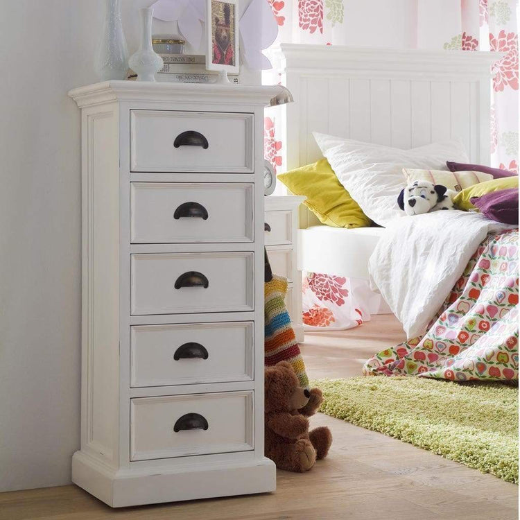 Halifax Storage Unit 5 Drawers - Blanc | Marcottestyle