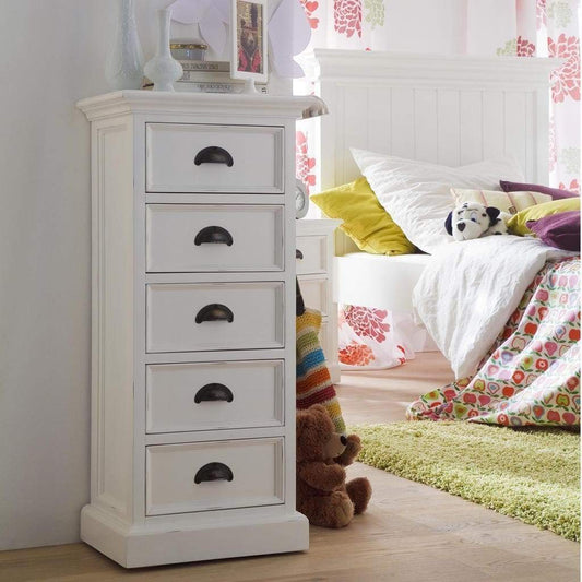 Halifax Storage Unit 5 Drawers - Wit | Marcottestyle