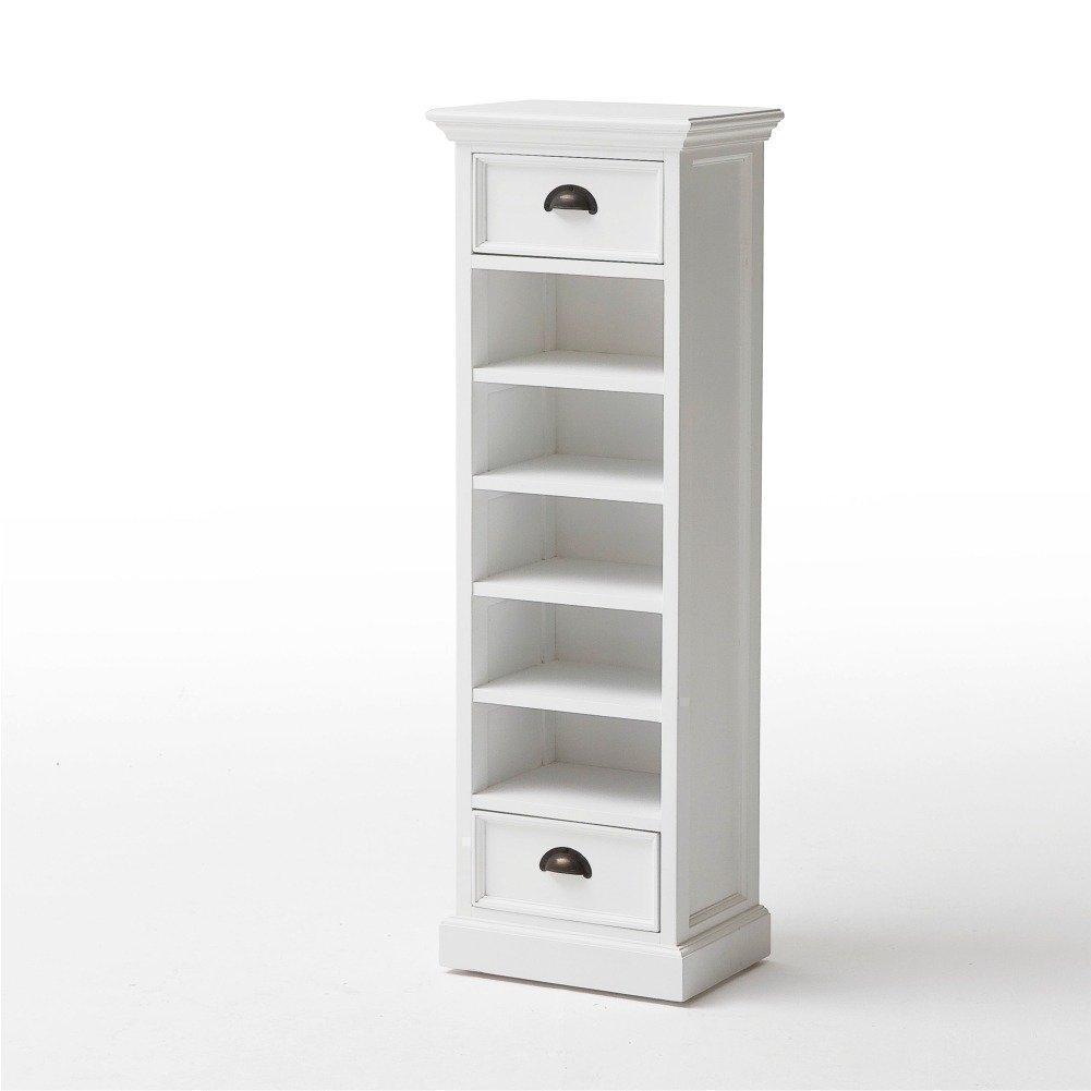Halifax Storage Unit 5 Rattan Baskets- White | Marcottestyle