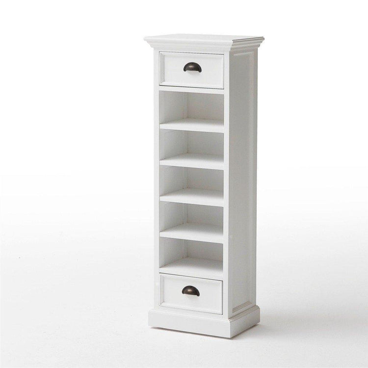 Halifax Storage Unit 5 Rattan Baskets- White | Marcottestyle