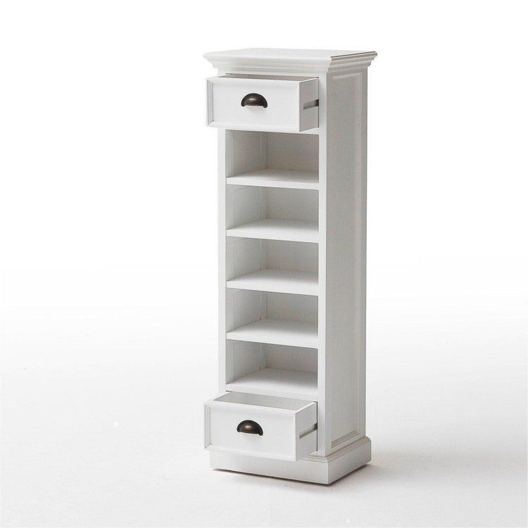 Halifax Storage Unit 5 Rattan Baskets- White | Marcottestyle