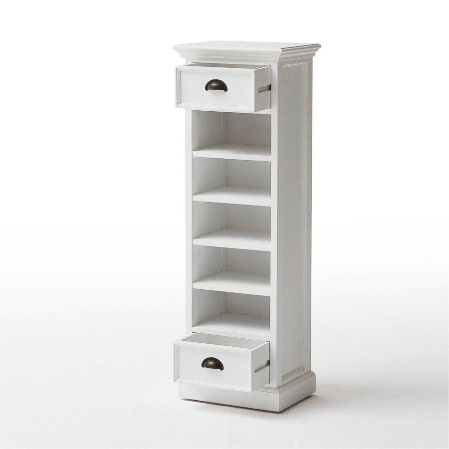 Halifax Meuble de rangement 5 Rotin Baskets- Blanc