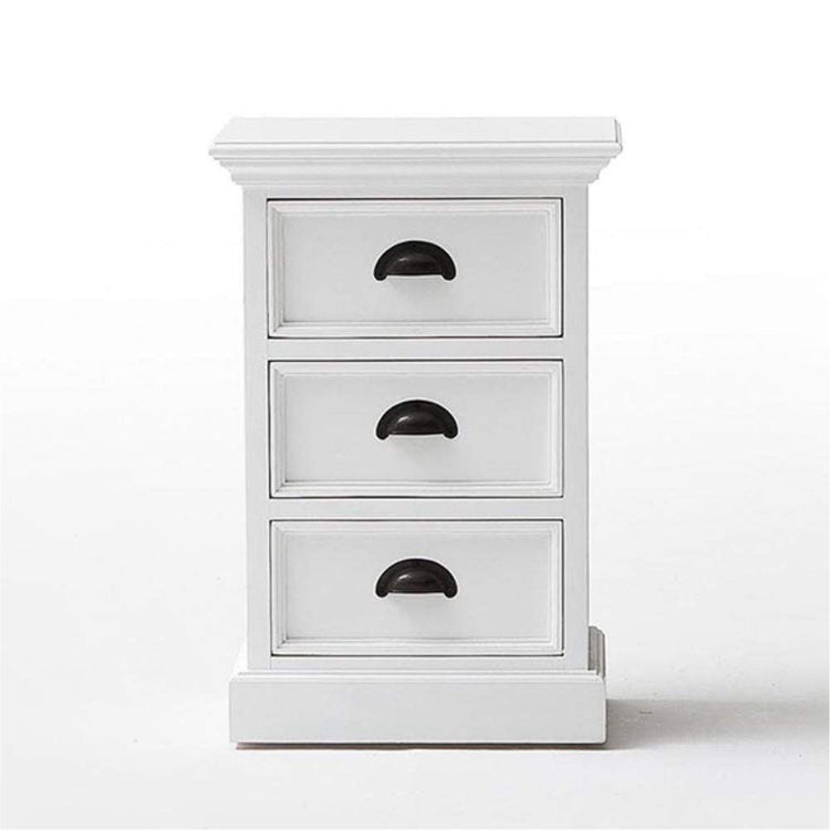 Halifax Storage Unit / Bedside Chest 3 Drawers - Blanc | Marcottestyle