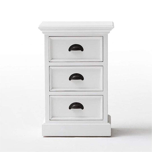 Halifax Storage Unit / Bedside Chest 3 Drawers - Blanc | Marcottestyle