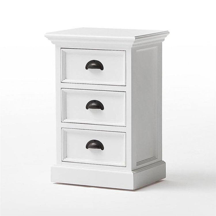 Halifax Storage Unit / Bedside Chest 3 Drawers - Blanc | Marcottestyle