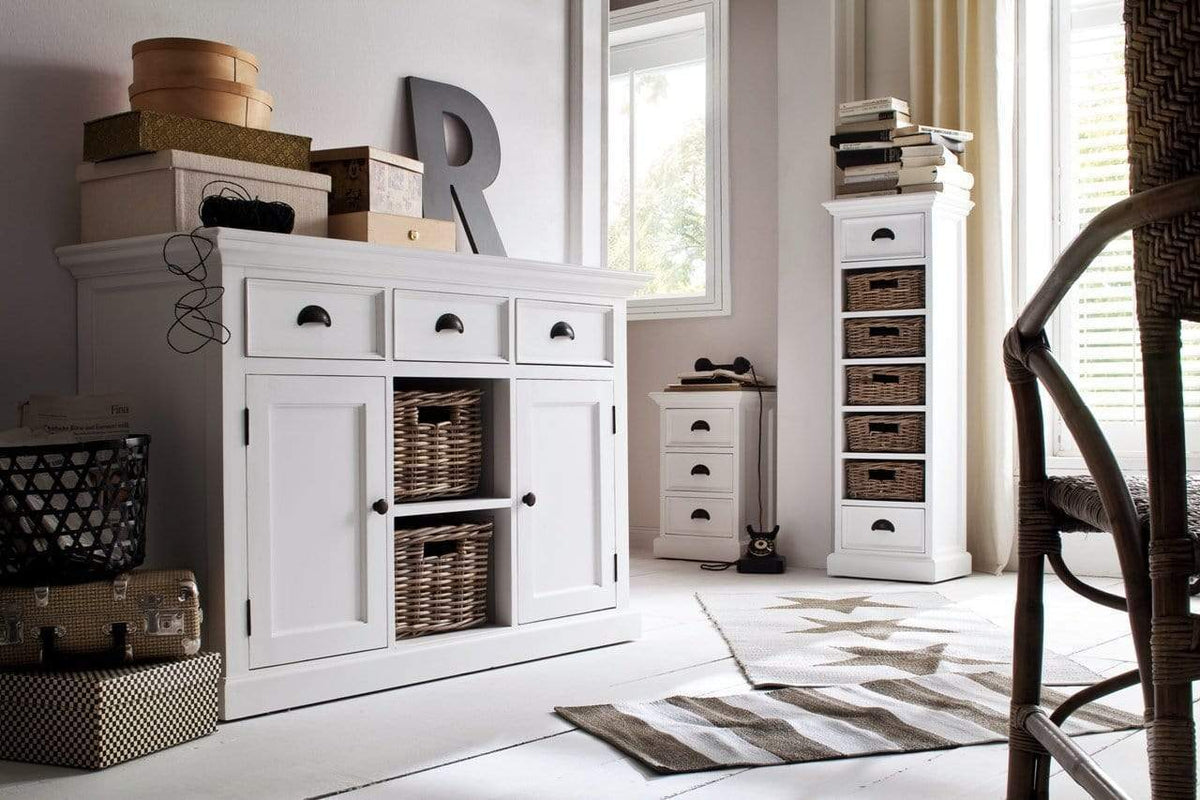 Halifax Storage Unit / Bedside Chest 3 Drawers - Blanc | Marcottestyle