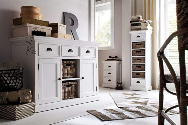 Halifax Storage Unit / Bedside Chest 3 Drawers - Blanc | Marcottestyle