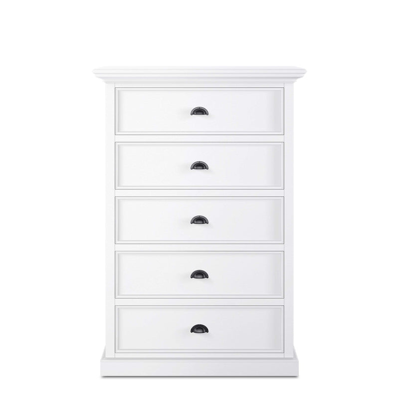 Halifax Tall Chest of Drawers - White | Marcottestyle