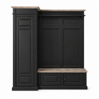 Hall unit - Sancerre - Solid Pine - 205 x 65 x 210 cm - Black