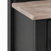 Hall unit - Sancerre - Solid Pine - 205 x 65 x 210 cm - Black