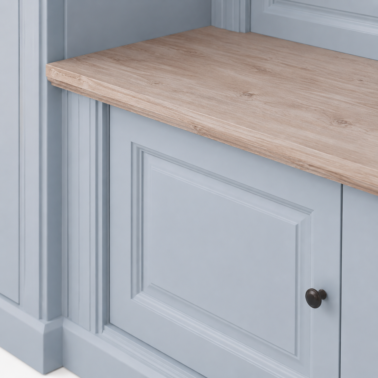 Hall unit - Sancerre - Solid Pine - 205 x 65 x 210 cm - Light blue